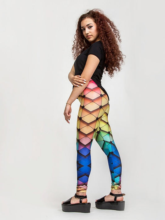 TILTED FRIDAY Geo Rainbow Leggings