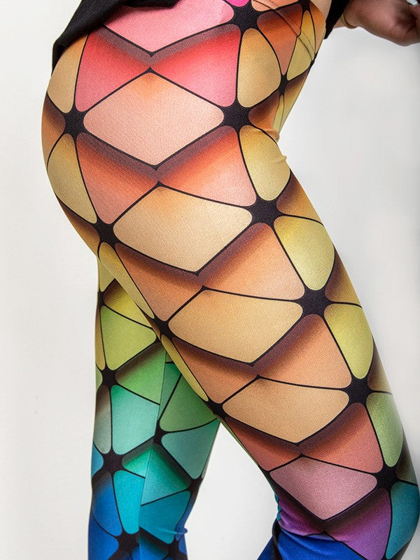 TILTED FRIDAY Geo Rainbow Leggings