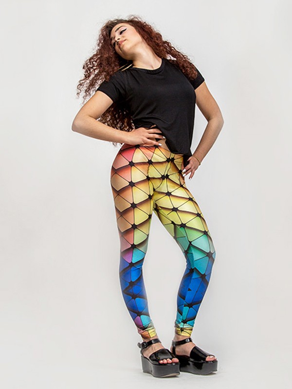 TILTED FRIDAY Geo Rainbow Leggings
