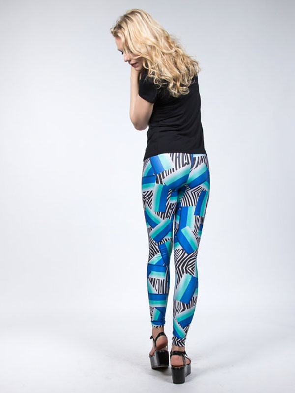 TILTED FRIDAY Crazy Zebra Leggings