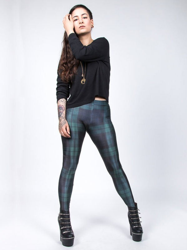 TILTED FRIDAY Bleen Check Leggings